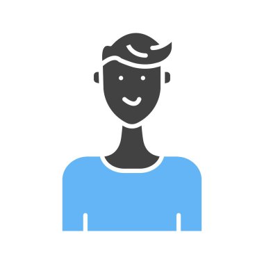 Erkek ikon vektör görüntüsü. Mobil uygulama web uygulaması ve yazdırma ortamı için uygundur.