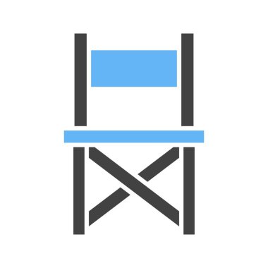 Kamp Sandalyesi ikonu vektör görüntüsü. Mobil uygulama web uygulaması ve yazdırma ortamı için uygundur.