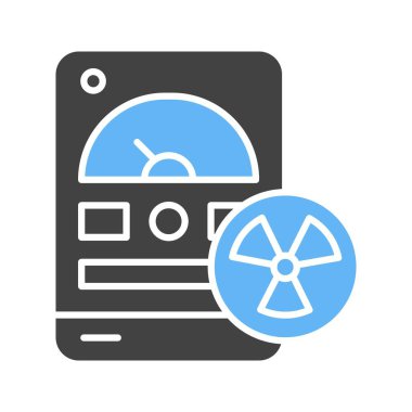 Dozimetre ikon vektör görüntüsü. Mobil uygulama web uygulaması ve yazdırma ortamı için uygundur.