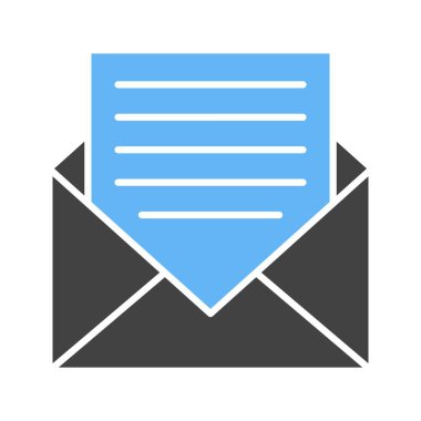 E- posta simgesi vektör resmi. Mobil uygulama web uygulaması ve yazdırma ortamı için uygundur.