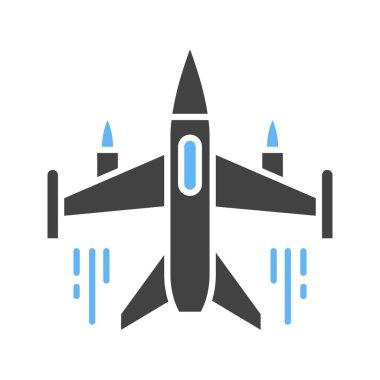 Savaşçı Jet ikon vektör görüntüsü. Mobil uygulama web uygulaması ve yazdırma ortamı için uygundur.