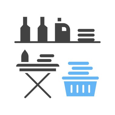 Çamaşır Odası ikon vektör resmi. Mobil uygulama web uygulaması ve yazdırma ortamı için uygundur.