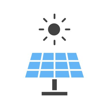 Güneş Paneli ikon vektör görüntüsü. Mobil uygulama web uygulaması ve yazdırma ortamı için uygundur.