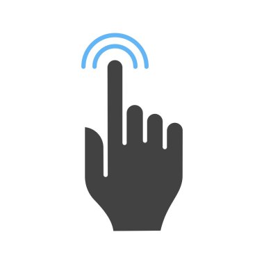 Simge vektör görüntüsüne dokun. Mobil uygulama web uygulaması ve yazdırma ortamı için uygundur.
