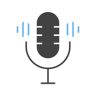Ses kaydedici ikon vektör resmi. Mobil uygulama web uygulaması ve yazdırma ortamı için uygundur.