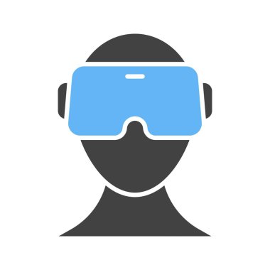 Vr Gözlük simgesi vektör görüntüsü. Mobil uygulama web uygulaması ve yazdırma ortamı için uygundur.