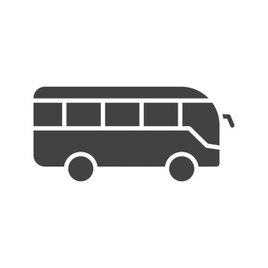 Otobüs simgesi vektör görüntüsü. Mobil uygulama web uygulaması ve yazdırma ortamı için uygundur.