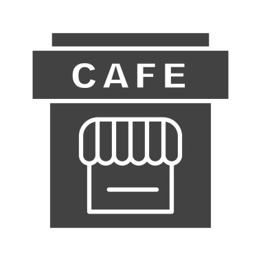 Kafe simgesi vektör görüntüsü. Mobil uygulama web uygulaması ve yazdırma ortamı için uygundur.