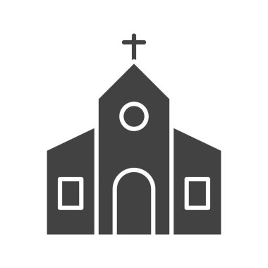 Kilise ikonu vektör görüntüsü. Mobil uygulama web uygulaması ve yazdırma ortamı için uygundur.