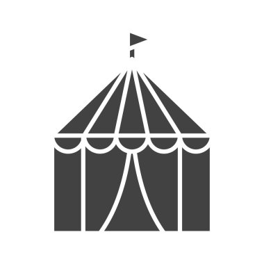 Sirk Çadırı ikonu vektör görüntüsü. Mobil uygulama web uygulaması ve yazdırma ortamı için uygundur.