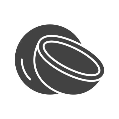 Hindistan cevizi ikonu vektör görüntüsü. Mobil uygulama web uygulaması ve yazdırma ortamı için uygundur.