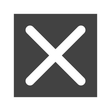 Çapraz Mark Düğmesi simge vektör görüntüsü. Mobil uygulama web uygulaması ve yazdırma ortamı için uygundur.