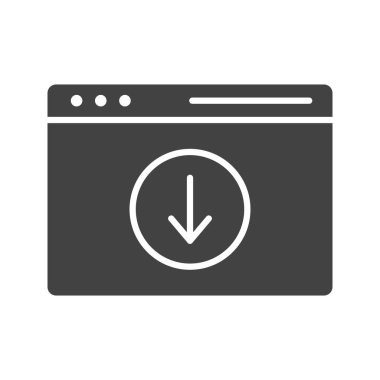 Web sayfası ikon vektör resmi indir. Mobil uygulama web uygulaması ve yazdırma ortamı için uygundur.