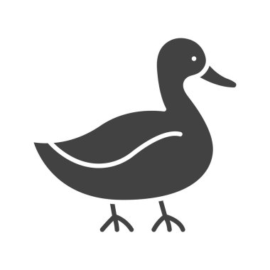 Ördek simgesi vektör görüntüsü. Mobil uygulama web uygulaması ve yazdırma ortamı için uygundur.