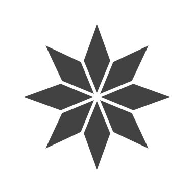 Sekiz Noktalı Yıldız simgesi vektör görüntüsü. Mobil uygulama web uygulaması ve yazdırma ortamı için uygundur.