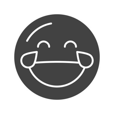 Joy 'un Gözyaşları ikon vektör görüntüsü olan yüz. Mobil uygulama web uygulaması ve yazdırma ortamı için uygundur.