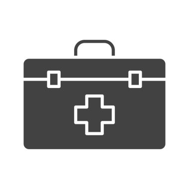 İlk Yardım Çantası ikon vektör görüntüsü. Mobil uygulama web uygulaması ve yazdırma ortamı için uygundur.