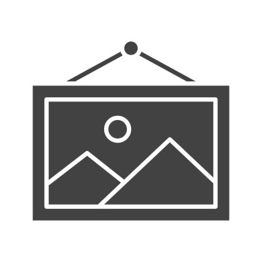 Çerçevelenmiş Resim simgesi vektör resmi. Mobil uygulama web uygulaması ve yazdırma ortamı için uygundur.