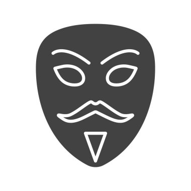 Hacker Maskesi ikon vektör resmi. Mobil uygulama web uygulaması ve yazdırma ortamı için uygundur.