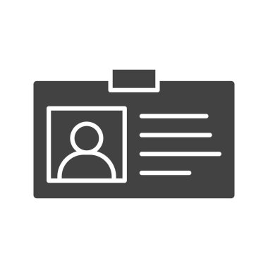 Kimlik kartı simgesi vektör resmi. Mobil uygulama web uygulaması ve yazdırma ortamı için uygundur.