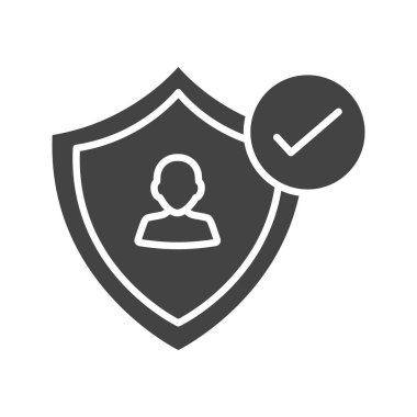 Sigorta simgesi vektör görüntüsü. Mobil uygulama web uygulaması ve yazdırma ortamı için uygundur.