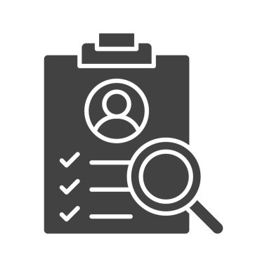 Görev Analizi simgesi vektör görüntüsü. Mobil uygulama web uygulaması ve yazdırma ortamı için uygundur.