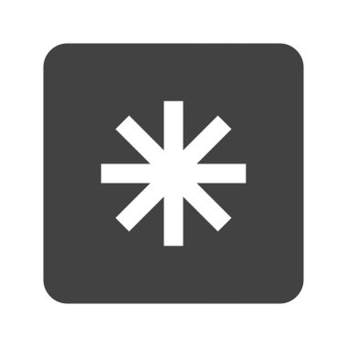 Anahtar kapağı Asterisk simgesi vektör görüntüsü. Mobil uygulama web uygulaması ve yazdırma ortamı için uygundur.