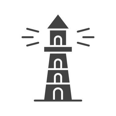 Deniz feneri ikonu vektör görüntüsü. Mobil uygulama web uygulaması ve yazdırma ortamı için uygundur.