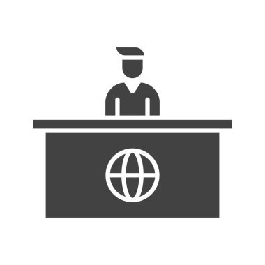 Erkek Anchor ikon vektör görüntüsü. Mobil uygulama web uygulaması ve yazdırma ortamı için uygundur.