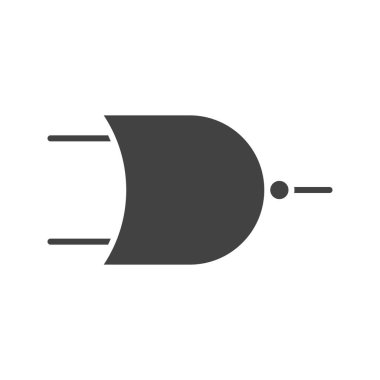 NOR Geçidi ikon vektör görüntüsü. Mobil uygulama web uygulaması ve yazdırma ortamı için uygundur.