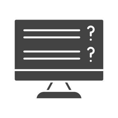 Çevrimiçi Sınav simgesi vektör resmi. Mobil uygulama web uygulaması ve yazdırma ortamı için uygundur.