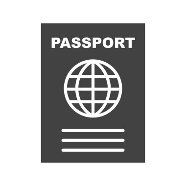 Pasaport simgesi vektör görüntüsü. Mobil uygulama web uygulaması ve yazdırma ortamı için uygundur.