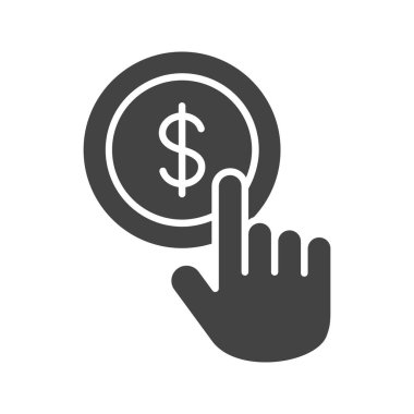 Tıklama simgesi vektör resmi başına öde. Mobil uygulama web uygulaması ve yazdırma ortamı için uygundur.