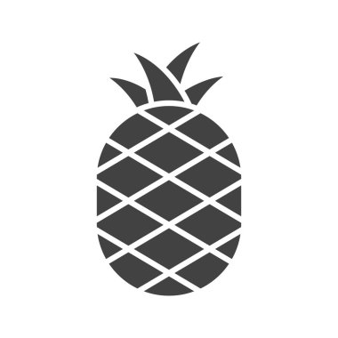 Ananas ikonu vektör görüntüsü. Mobil uygulama web uygulaması ve yazdırma ortamı için uygundur.