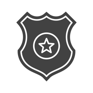 Polis rozeti vektör görüntüsü. Mobil uygulama web uygulaması ve yazdırma ortamı için uygundur.