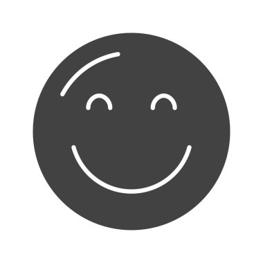 Rahatlamış yüz ikonu vektör görüntüsü. Mobil uygulama web uygulaması ve yazdırma ortamı için uygundur.