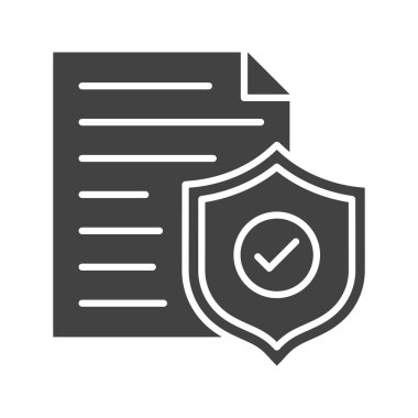 Belge simgesi vektör resmini güvene al. Mobil uygulama web uygulaması ve yazdırma ortamı için uygundur.