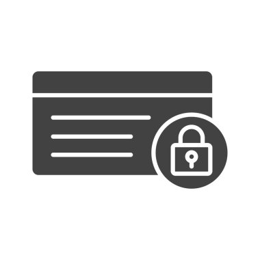 Para simgesi vektör resmini emniyete al. Mobil uygulama web uygulaması ve yazdırma ortamı için uygundur.