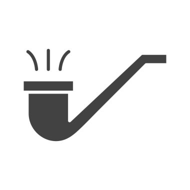 Dumanlı Boru simgesi vektör görüntüsü. Mobil uygulama web uygulaması ve yazdırma ortamı için uygundur.