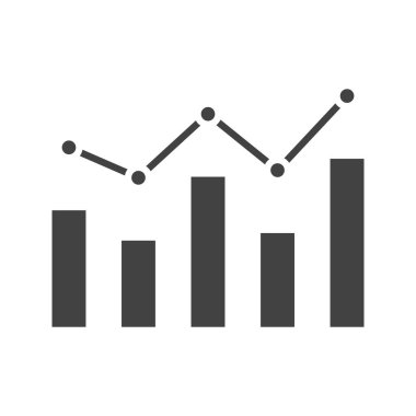 İstatistiksel Grafik ikonu vektör görüntüsü. Mobil uygulama web uygulaması ve yazdırma ortamı için uygundur.