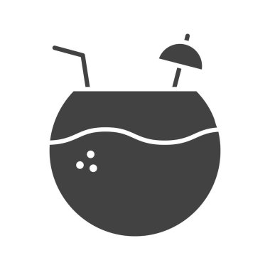 Tropik içecek ikon vektör görüntüsü. Mobil uygulama web uygulaması ve yazdırma ortamı için uygundur.