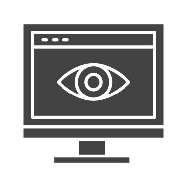 Web Görünürlük simgesi vektör görüntüsü. Mobil uygulama web uygulaması ve yazdırma ortamı için uygundur.