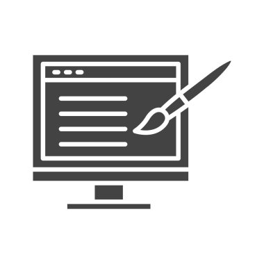 Web sitesi tasarım simgesi vektör resmi. Mobil uygulama web uygulaması ve yazdırma ortamı için uygundur.