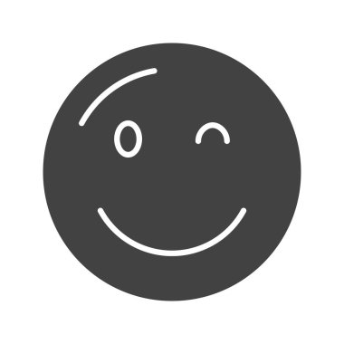 Göz Kırpan Yüz ikon vektör görüntüsü. Mobil uygulama web uygulaması ve yazdırma ortamı için uygundur.