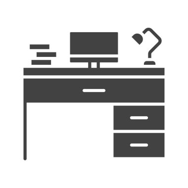 İş yeri simgesi vektör resmi. Mobil uygulama web uygulaması ve yazdırma ortamı için uygundur.