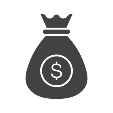 Para Torbası simgesi imajı. Mobil uygulama web uygulaması ve yazdırma ortamı için uygundur.