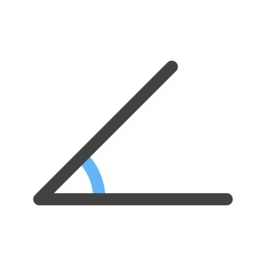 Açı simgesi vektör görüntüsü. Mobil uygulama web uygulaması ve yazdırma ortamı için uygundur.