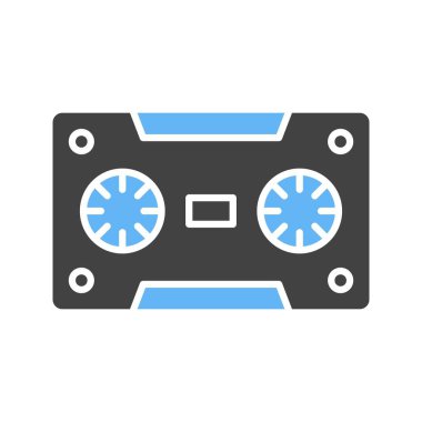 Kaset simgesi vektör görüntüsü. Mobil uygulama web uygulaması ve yazdırma ortamı için uygundur.