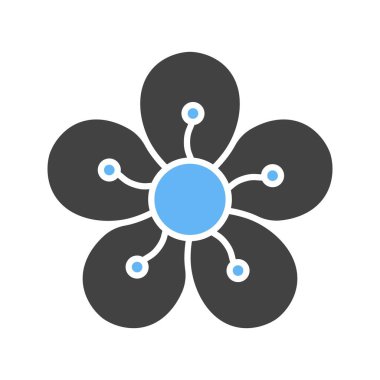 Kiraz çiçeği ikonu vektör görüntüsü. Mobil uygulama web uygulaması ve yazdırma ortamı için uygundur.