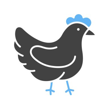 Tavuk ikonu vektör görüntüsü. Mobil uygulama web uygulaması ve yazdırma ortamı için uygundur.